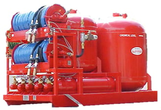 twin agent industrial fire protection system dry chemical afff 3000