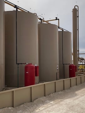 Wellsite Tank Battery Oil and Gas Facility Fire Fighting Foam Station